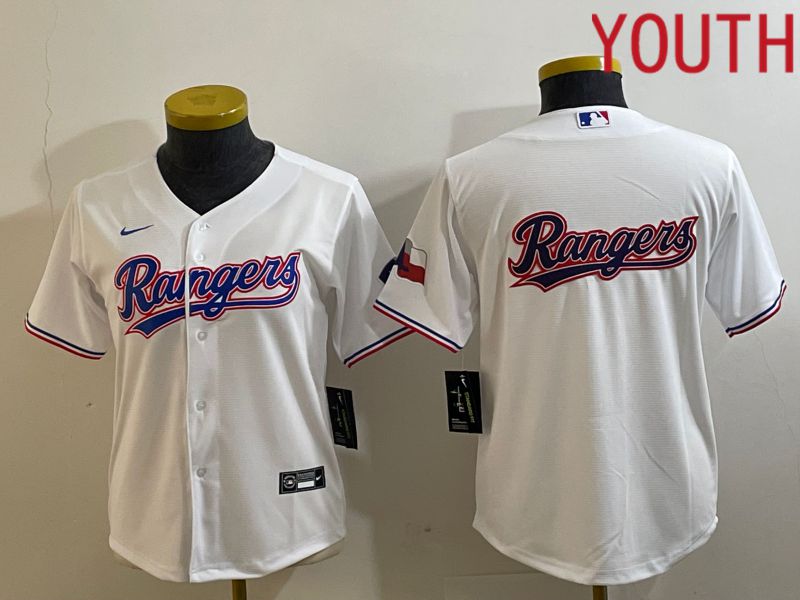 Youth Texas Rangers Blank White Game Nike 2023 MLB Jersey style 4->women mlb jersey->Women Jersey